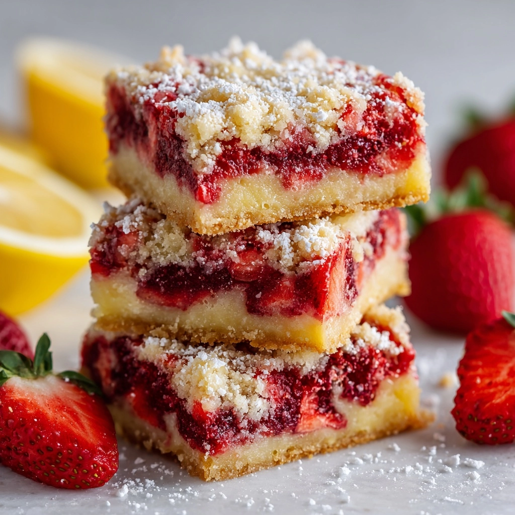 Strawberry Lemon Blondies Recipe - Recipe Image