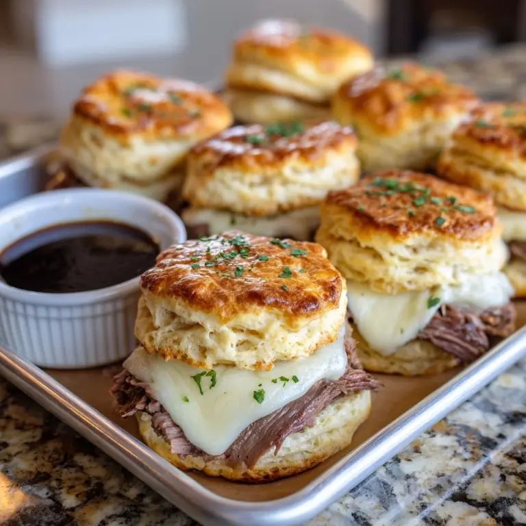 Baked French Dip Biscuits Recipe