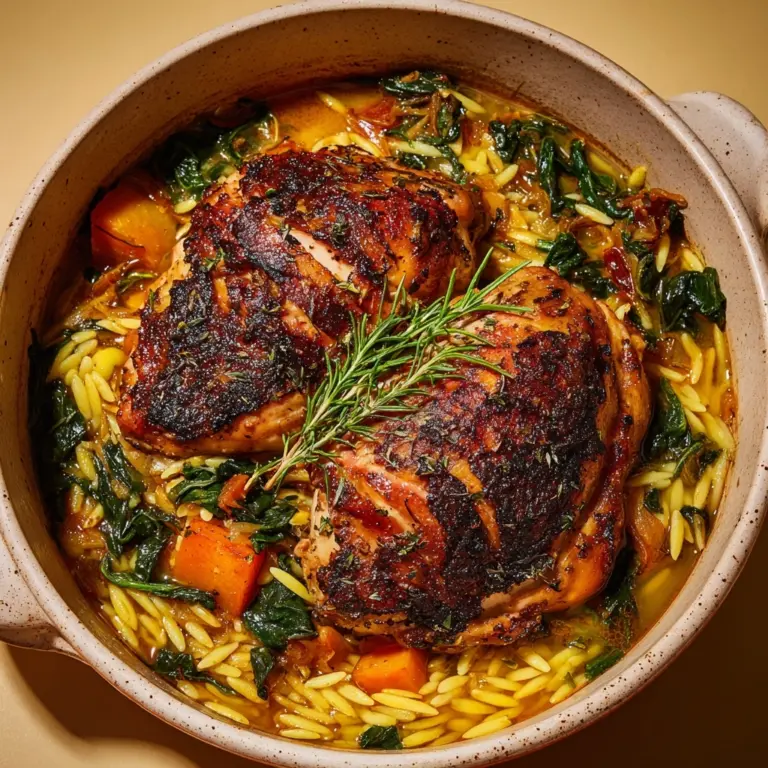 Chicken in a Pot with Lemon and Orzo: An Incredible Essential Recipe