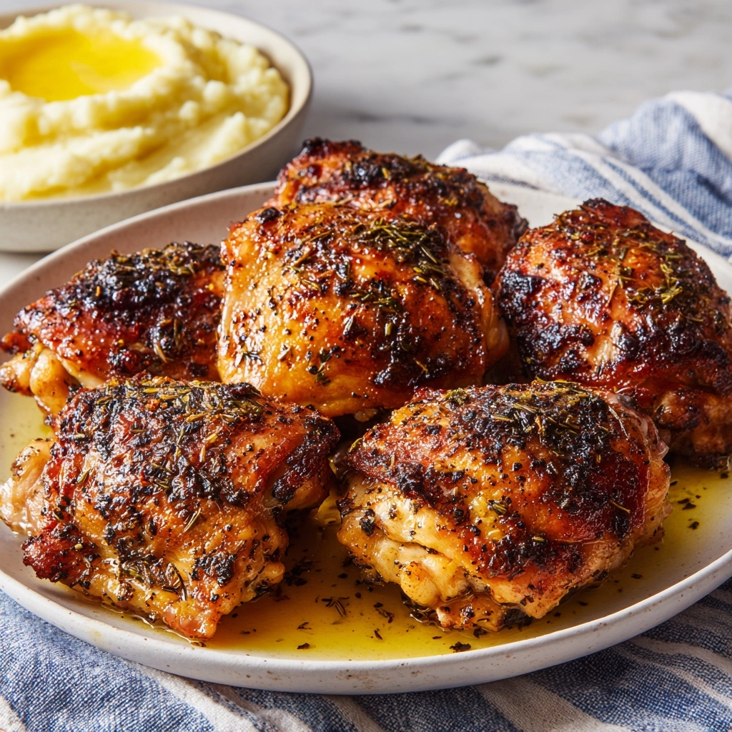 Garlic Parmesan Crispy Chicken Thighs Recipe - Recipe Image