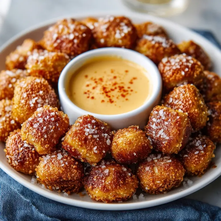 Soft Pretzel Bites with Vegan Cheese Sauce Recipe