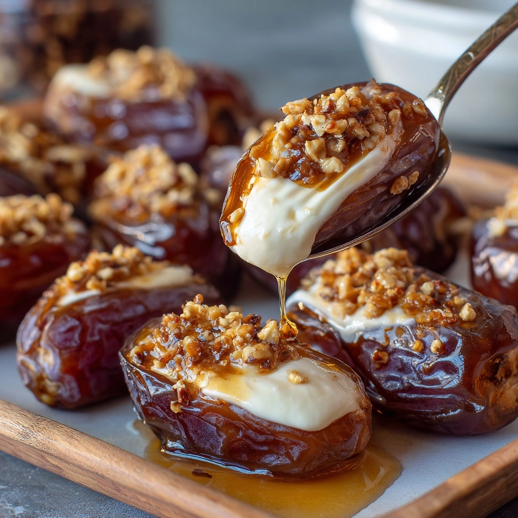 Mascarpone Stuffed Dates with Maple Drizzle Recipe - Recipe Image