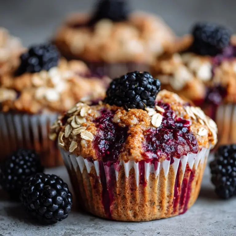 Blackberry Cinnamon Swirl Oatmeal Muffins Recipe