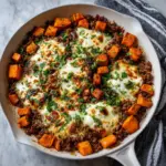 Cheesy Turkey and Sweet Potato Skillet Recipe