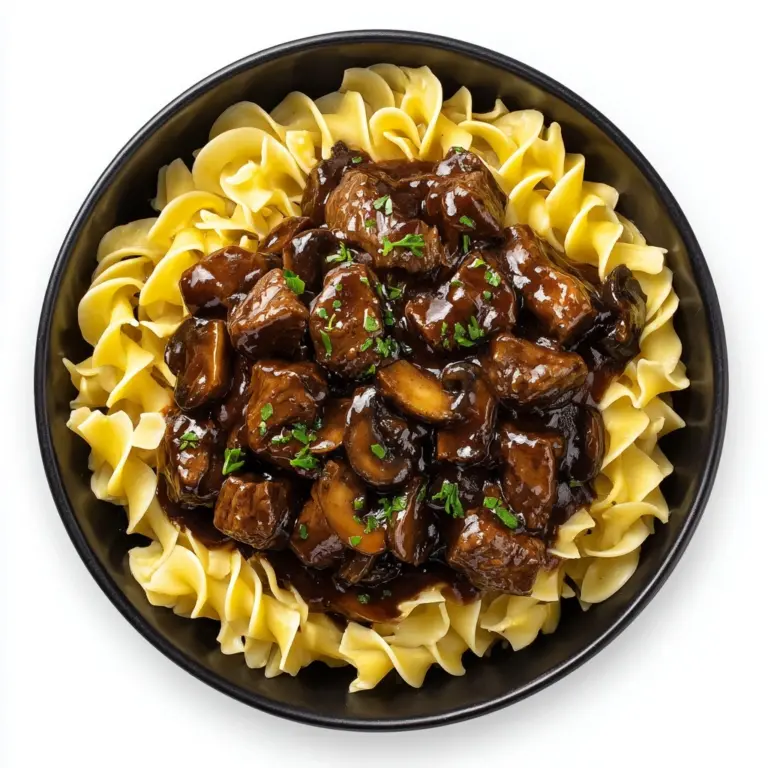 Tender Crockpot Beef Tips with Noodles Recipe