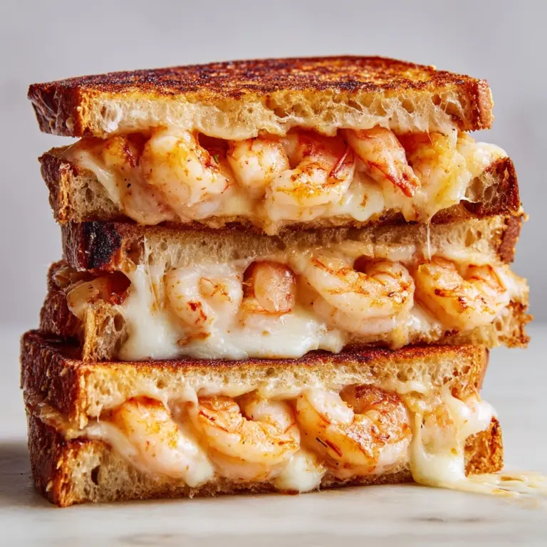 Cheesy Garlic Shrimp Grilled Cheese Recipe