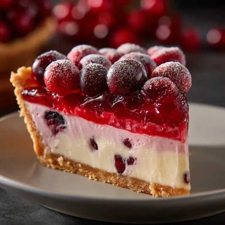 Cranberry Custard Pie Recipe