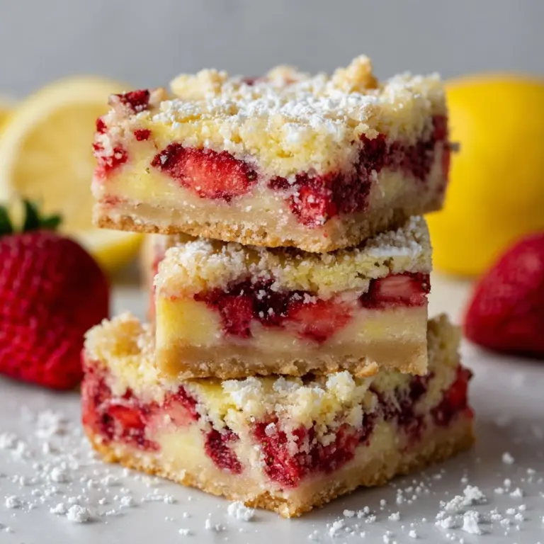 Strawberry Lemon Blondies Recipe