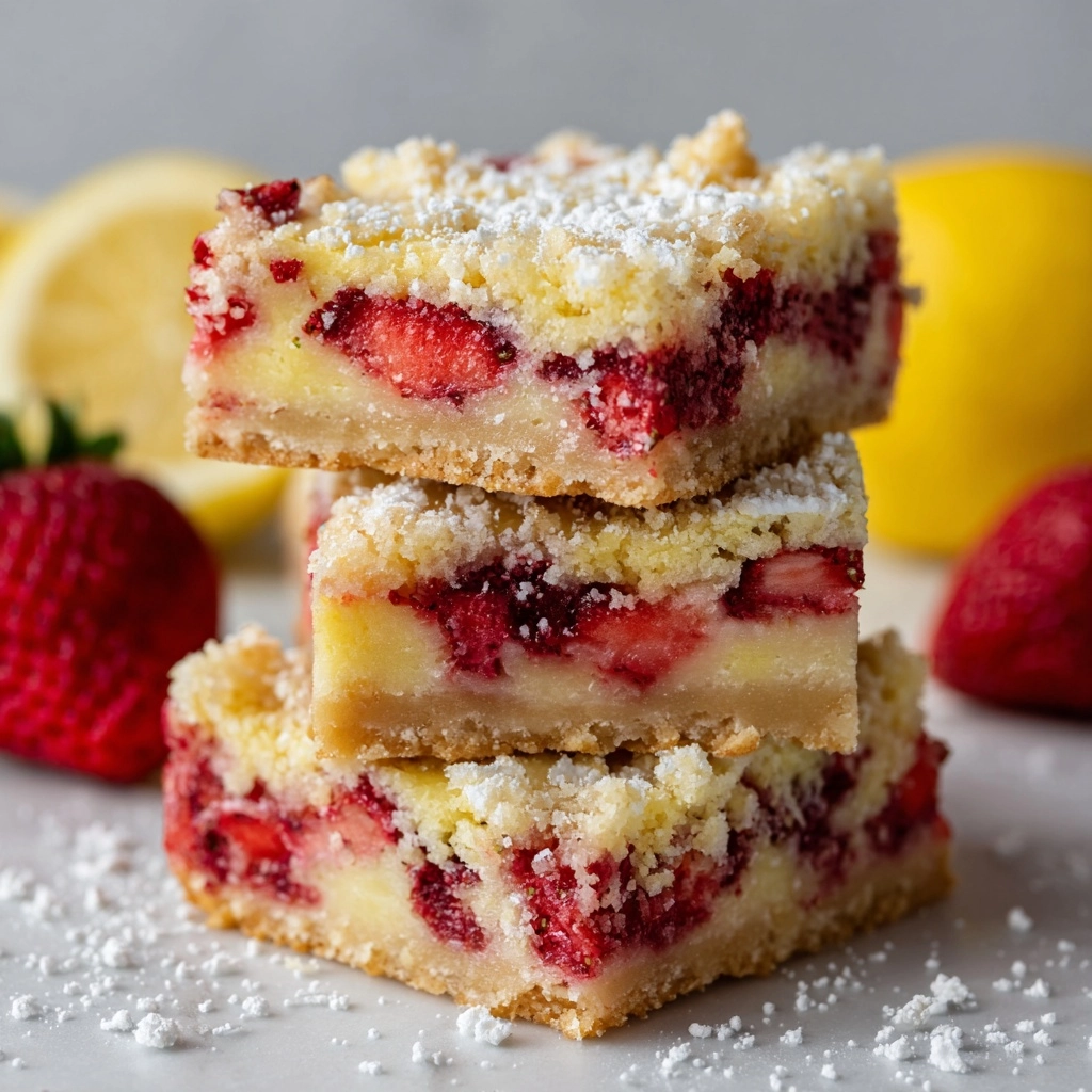 Strawberry Lemon Blondies Recipe - Recipe Image