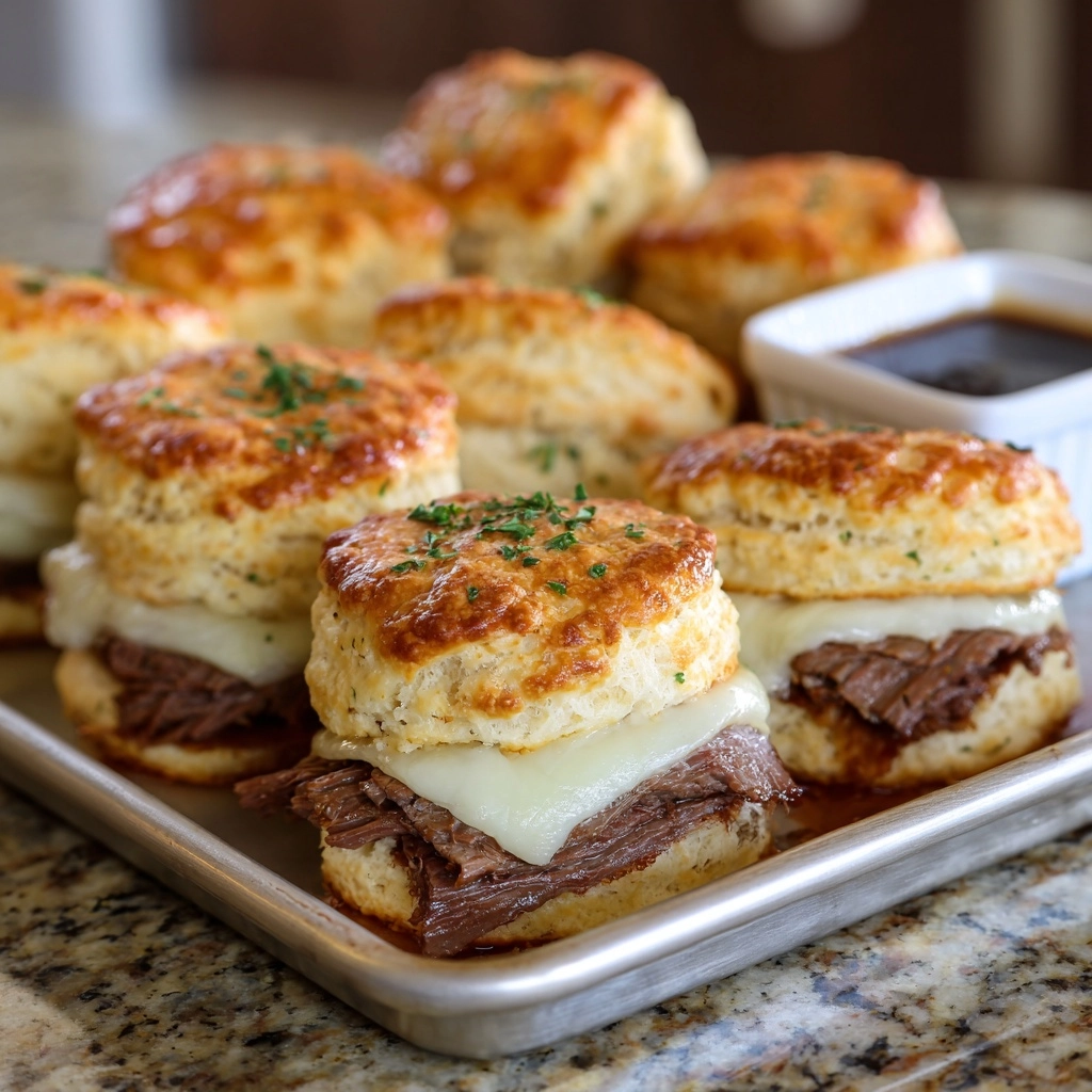 Baked French Dip Biscuits Recipe - Recipe Image