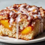 Spiced Peach Cobbler Cinnamon Rolls with Creamy Frosting Recipe