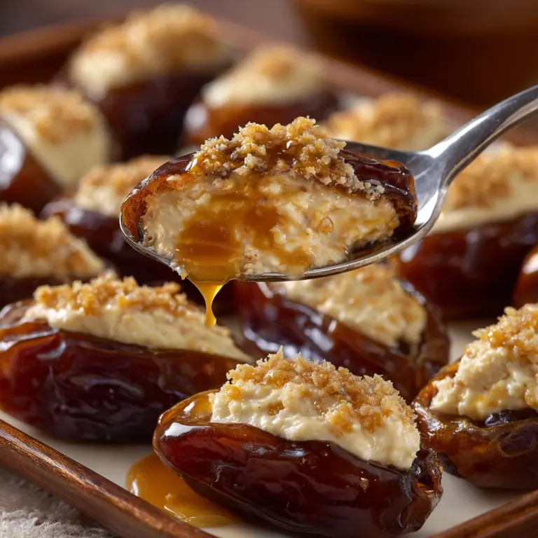 Mascarpone Stuffed Dates with Maple Drizzle Recipe