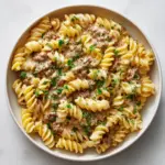 Beef and Rotini in Garlic Parmesan Sauce Recipe