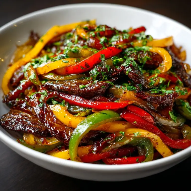 Pepper Steak with Bell Peppers and Onion Recipe