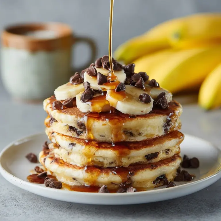 Chocolate Chip Banana Pancakes Recipe