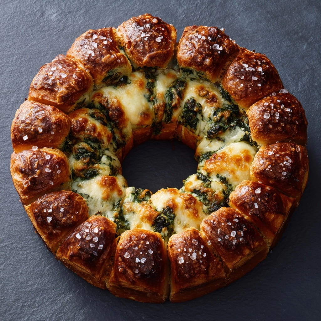 Spinach Artichoke Dip Pull-Apart Bread Recipe - Recipe Image