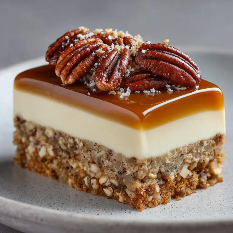 Caramel Pecan Cream Bars Recipe