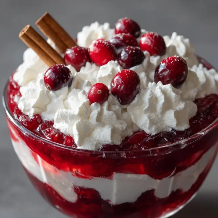 Cranberry Jello Salad with Cream Cheese Topping Recipe