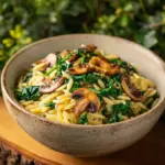 Spinach Mushroom Orzo Recipe