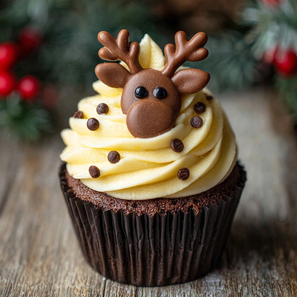 Easy Reindeer Cupcakes Recipe - Recipe Image