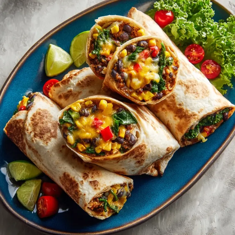 Vegetable and Cheese Breakfast Burritos Recipe