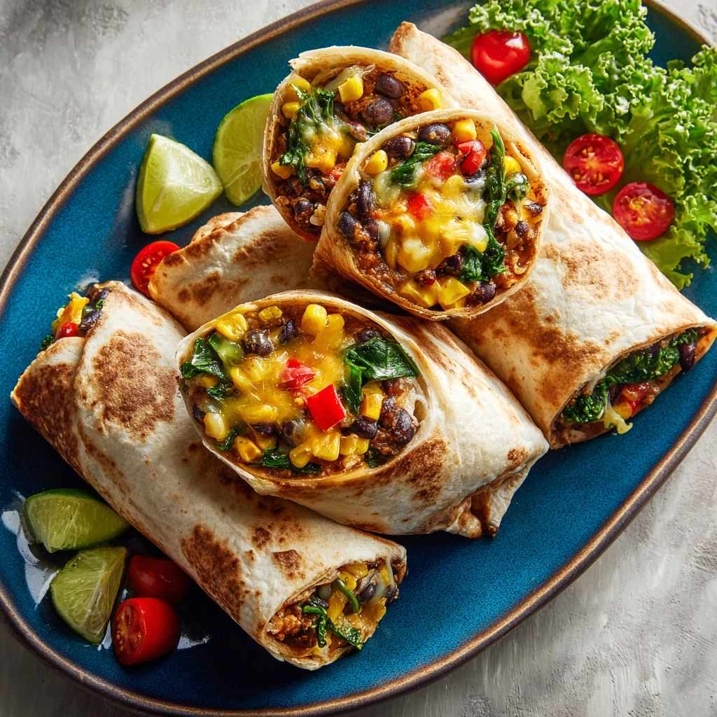 Vegetable and Cheese Breakfast Burritos Recipe