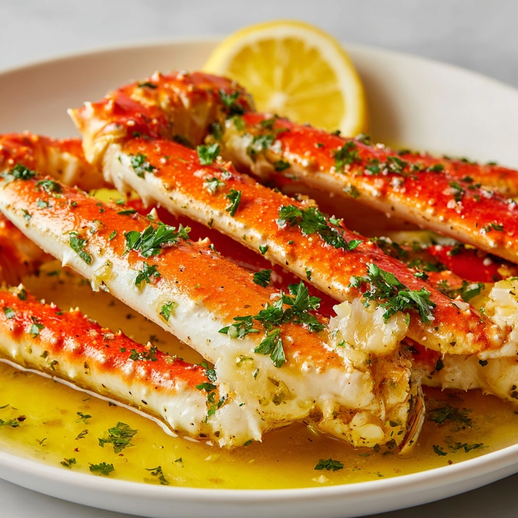 Baked Crab Legs in Butter Sauce Recipe - Recipe Image