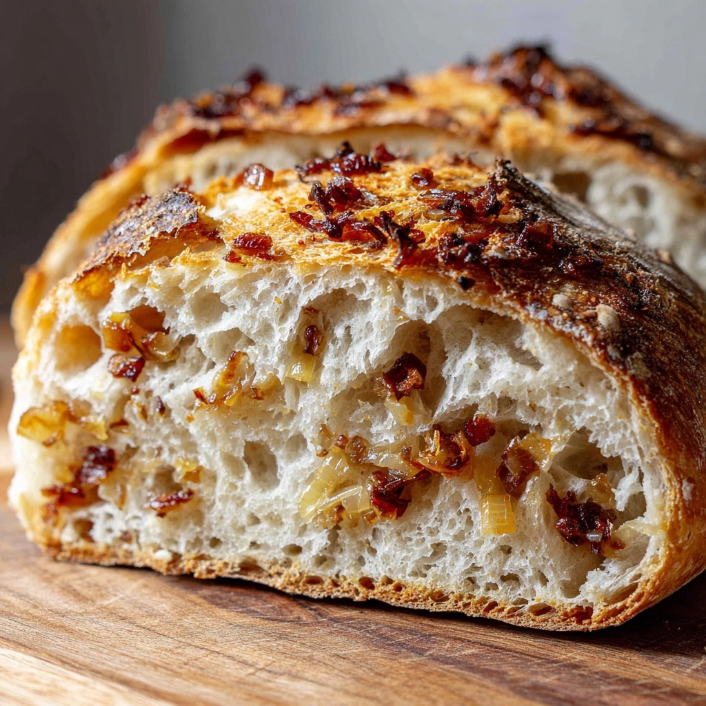 Caramelized Onion & Gouda Sourdough Recipe - Recipe Image