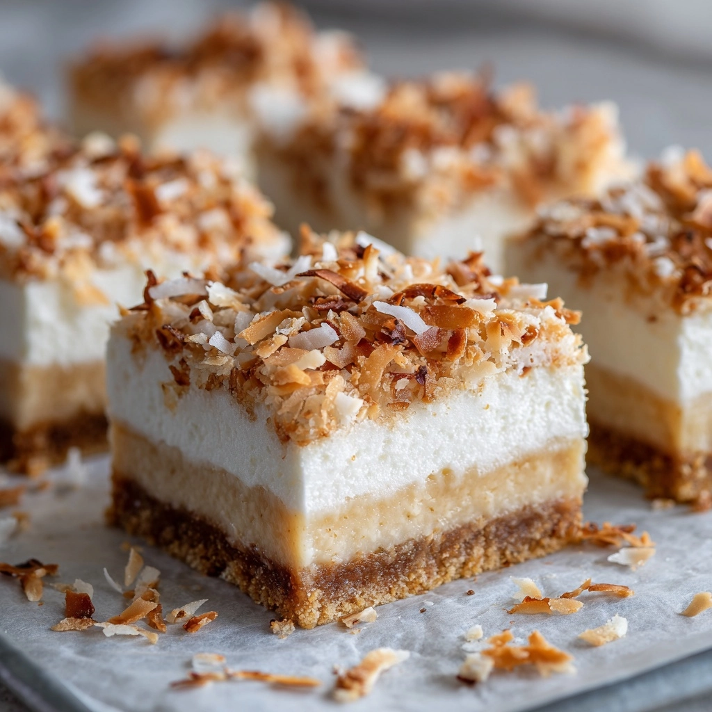 Chewy Coconut Bars Recipe - Recipe Image