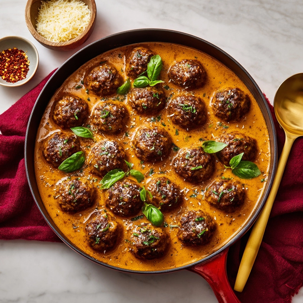 Creamy Marry Me Chicken Meatballs Recipe - Recipe Image
