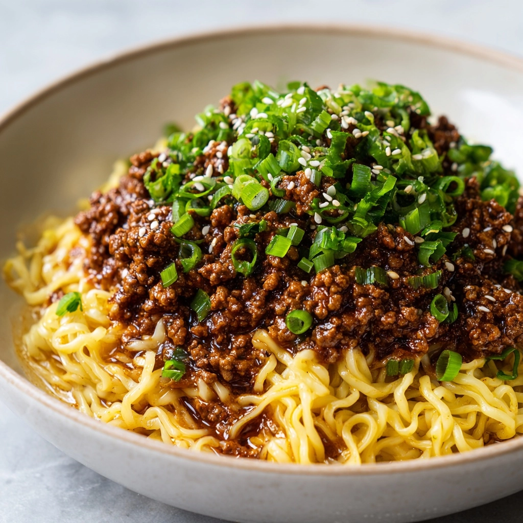 Mongolian Ground Beef Noodles Recipe - Recipe Image