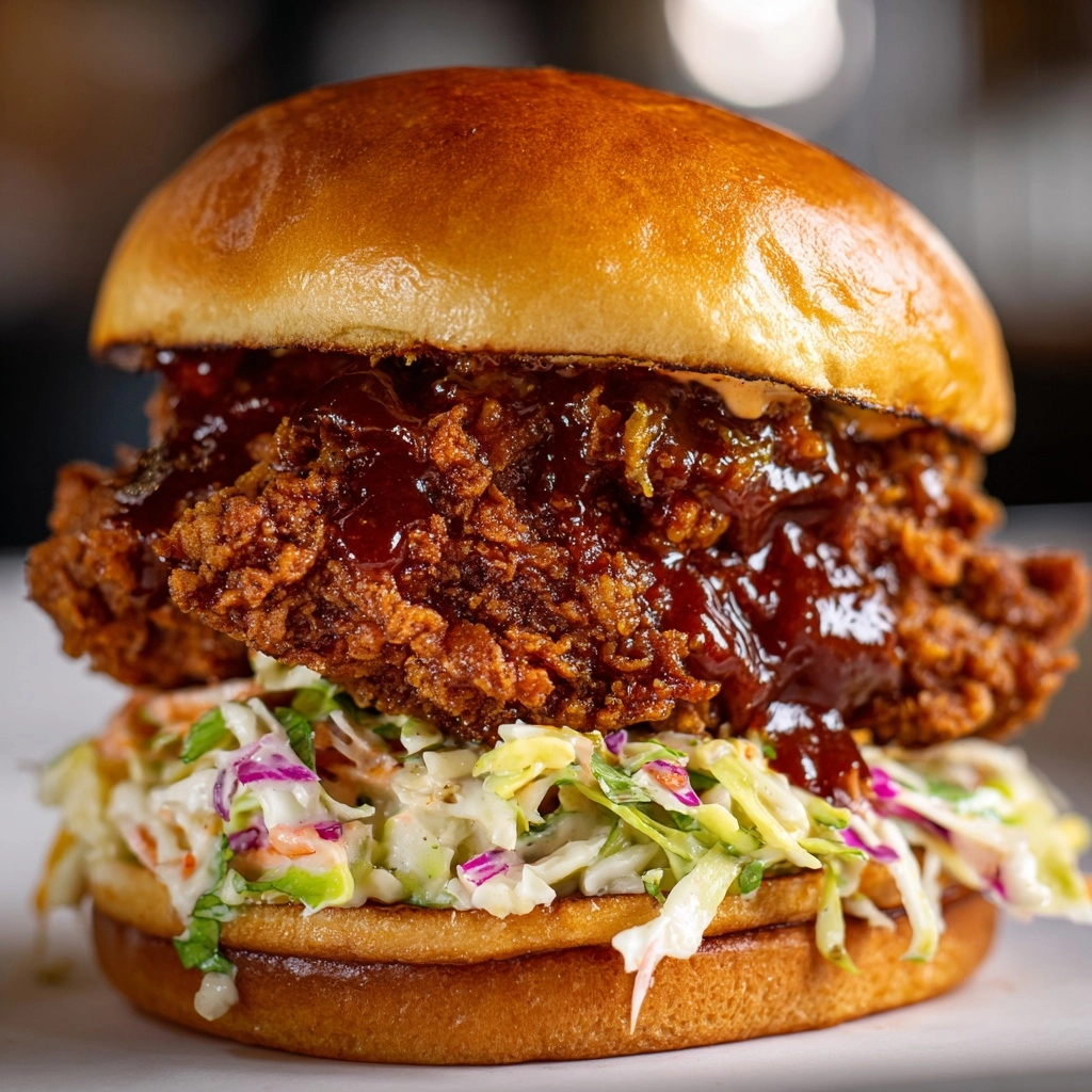 Fried Buffalo Chicken Sandwiches with Blue Cheese Slaw Recipe - Recipe Image