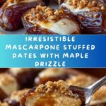 Mascarpone Stuffed Dates with Maple Drizzle Recipe