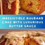 Rhubarb Cake with Butter Sauce Recipe