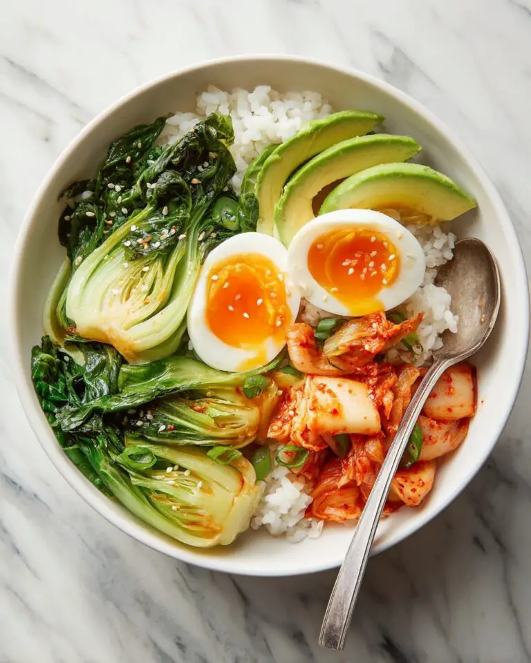 Kimchi Rice Bowl with Jammy Eggs Recipe