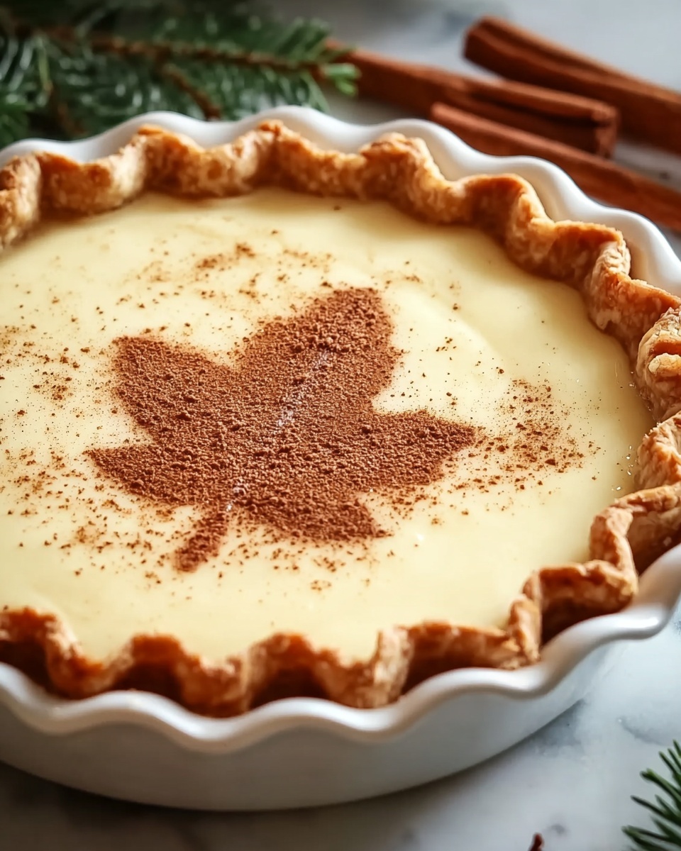 Christmas Eve Cinnamon-Vanilla Creamy Custard Pie Recipe - Recipe Image