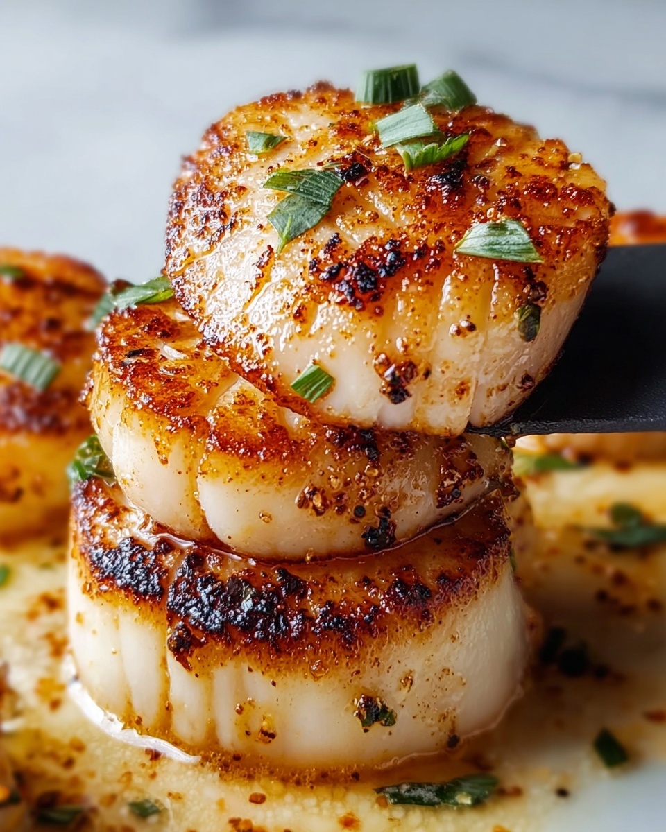 Seared Scallops with Spicy Cajun Cream Sauce Recipe - Recipe Image