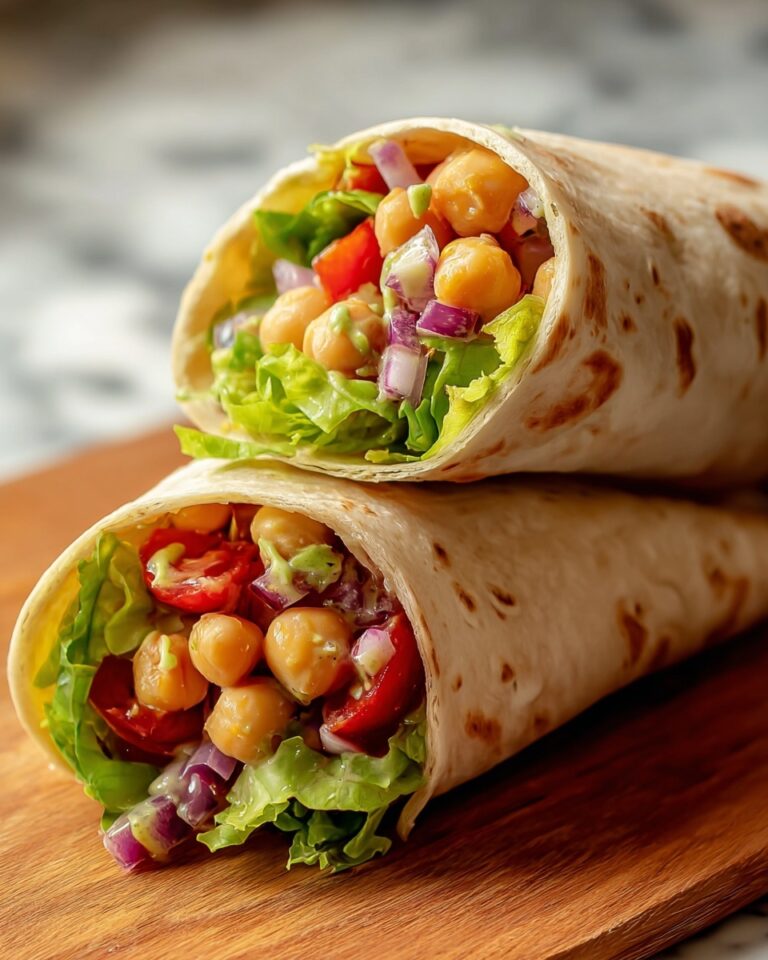Chickpea Salad Wraps with Lemon Dressing Recipe