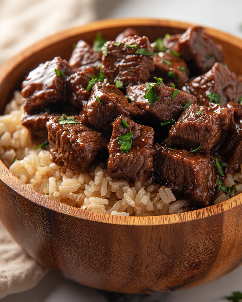 Beef Tips and Rice Recipe - Recipe Image