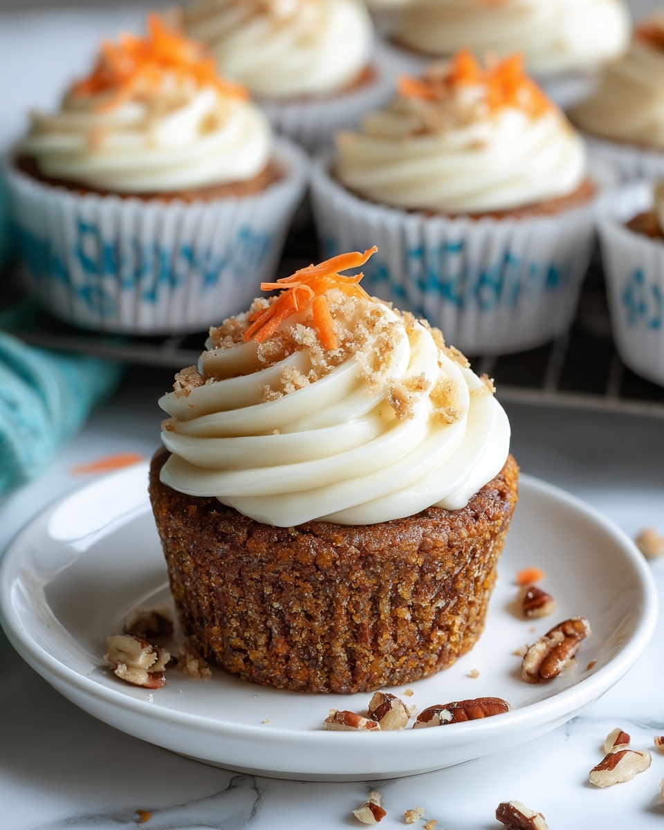 Easy Carrot Cake Cupcakes Recipe - Recipe Image