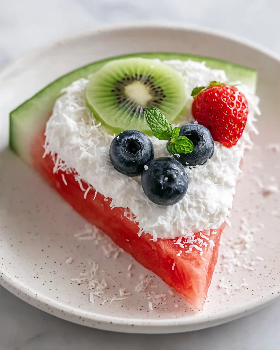 Watermelon Fruit Pizza Recipe - Recipe Image