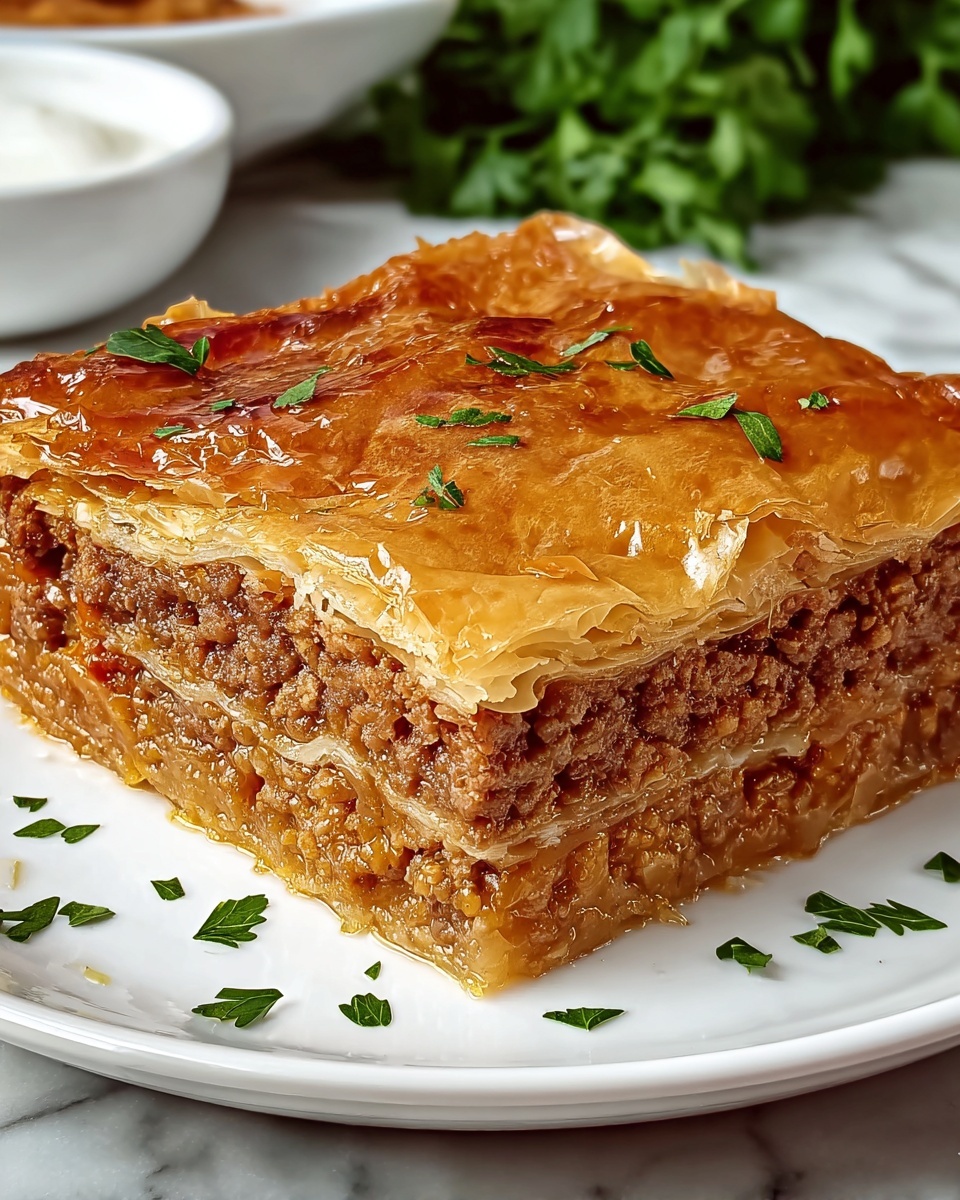 Greek Phyllo Meat Pie Recipe - Recipe Image