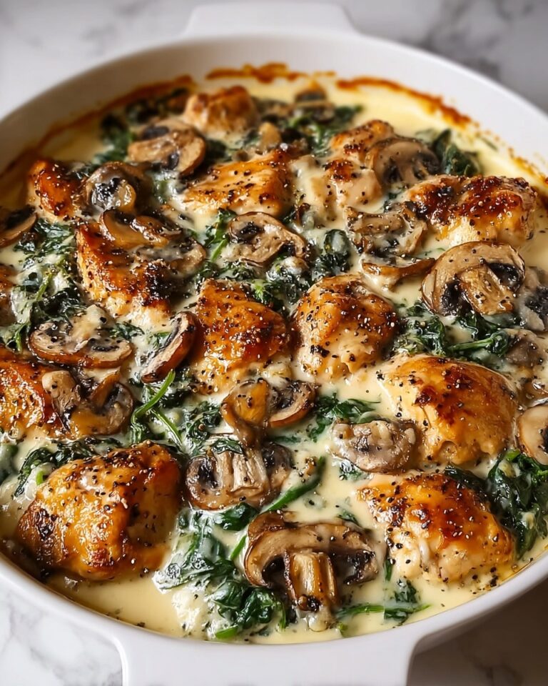 Chicken, Spinach, and Mushroom Low Carb Oven Dish Recipe