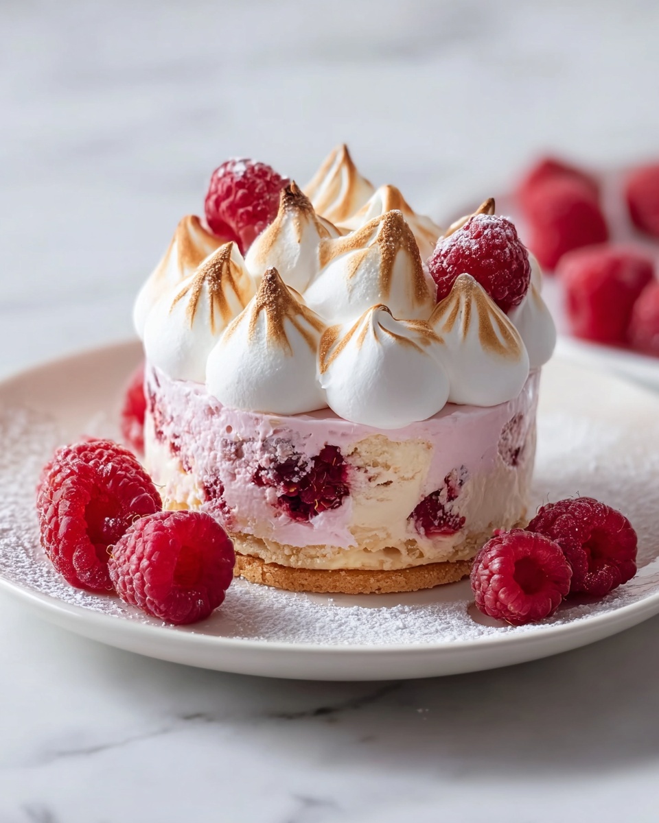 Meringue Roulade with Raspberries Recipe - Recipe Image