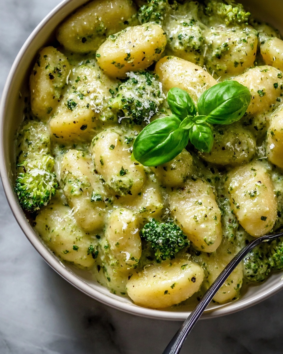 Creamy Lemon Pesto Gnocchi with Broccoli Recipe - Recipe Image