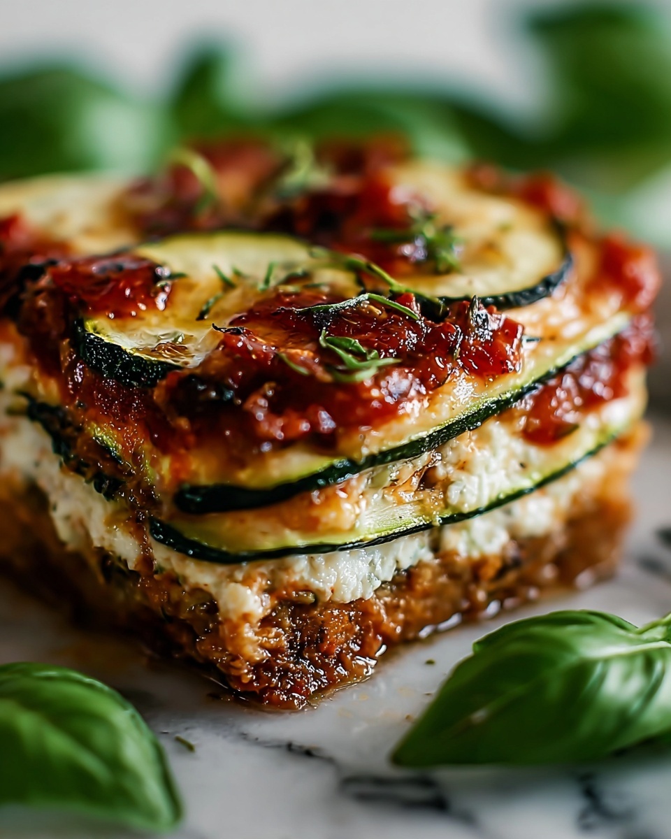 Layered Zucchini Ricotta Melts with Marinara Recipe - Recipe Image