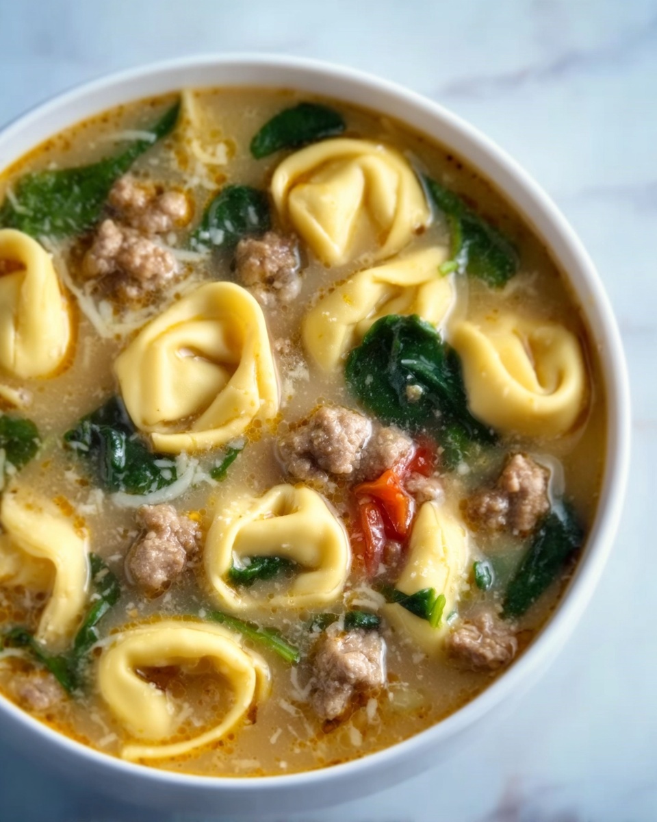 Spicy Sausage and Tortellini Soup Recipe - Recipe Image