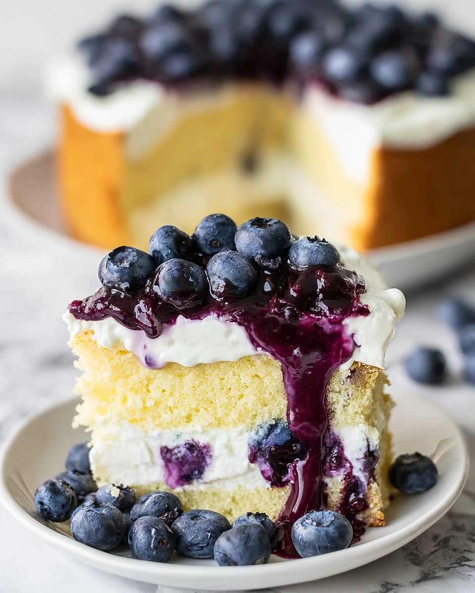 Blueberry Lemon Poke Cake Recipe - Recipe Image