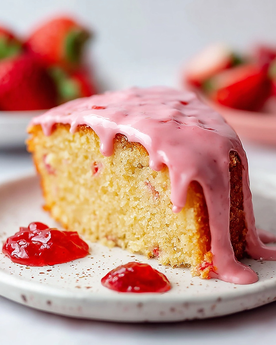 Pound Cake with Strawberry Icing Recipe - Recipe Image