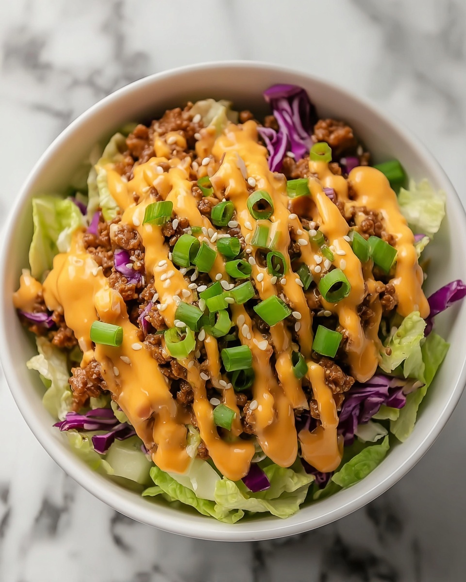 Asian-Inspired Egg Roll in a Bowl with Creamy Chili Sauce Recipe - Recipe Image